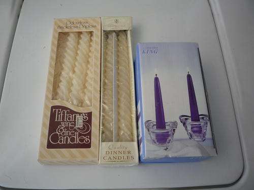 SOLID GLASS CANDLEHOLDERS / BORGONOVO CANDELIERI MADE IN ITALY WITH 5 CANDLES