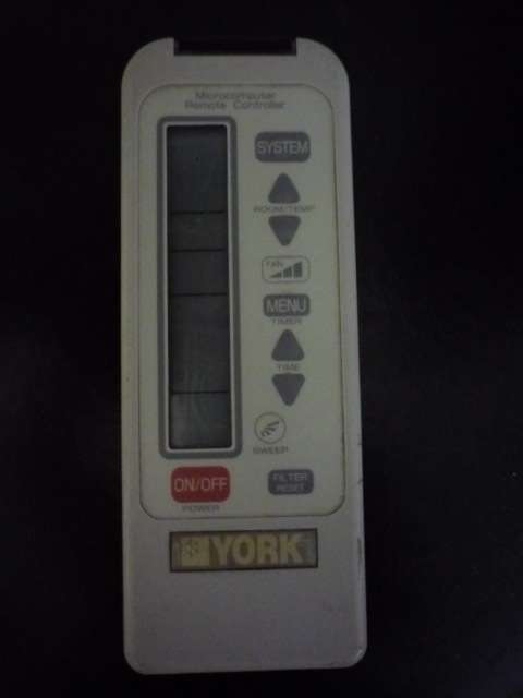 YORK AIRCONDITIONER REMOTE CONTROL - MICROCOMPUTER