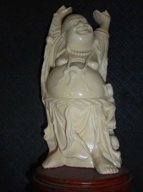 LAUGHING BUDDHA ( MOLDED CAST RESIN )