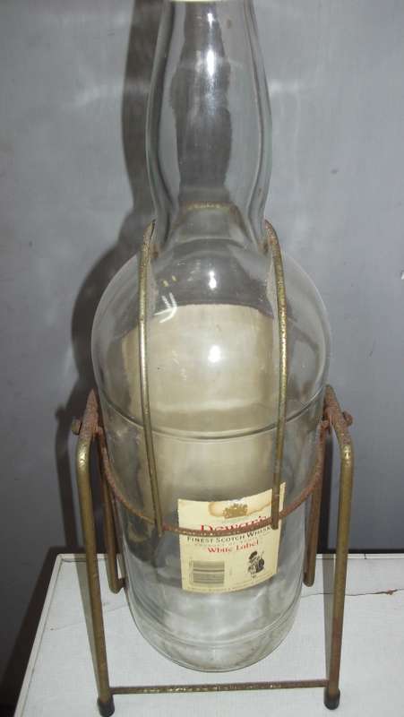 DEWAR'S WHITE LABEL 4.5 LITRE WHISKEY BOTTLE ON CRADLE