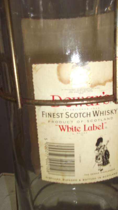 DEWAR'S WHITE LABEL 4.5 LITRE WHISKEY BOTTLE ON CRADLE