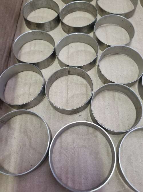 STAINLESS STEEL RINGS: 52 mm AND 63mm DIAMETER.  NON MAGNECTIC.  R2.00 EACH.