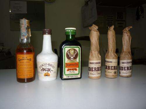 Miniatures - Grand Old Dad , Coco Rico , Jagermeifter , UnderBerg Liqueurs