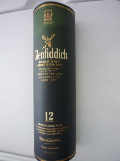 GLENFIDDICH 12 YEAR OLD WHISKEY CANNISTER - IDEAL BAR DISPLAY