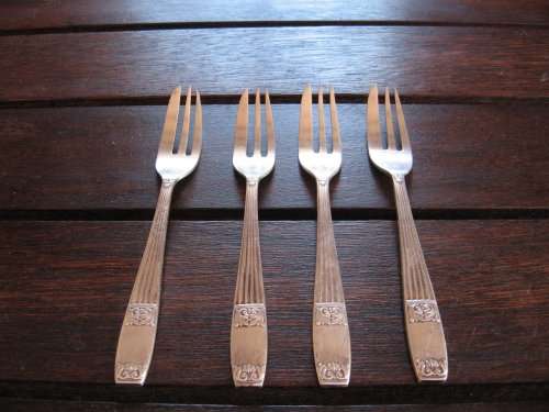 4 HEAVY SILVER FORKS