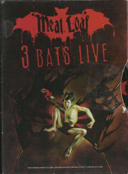 Meat Loaf - 3 Bats Live (DVD) [Sticker removal mark and residue on back and front cover]