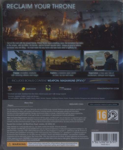 Final Fantasy XV - Special Edition : Steelbook (Xbox One)