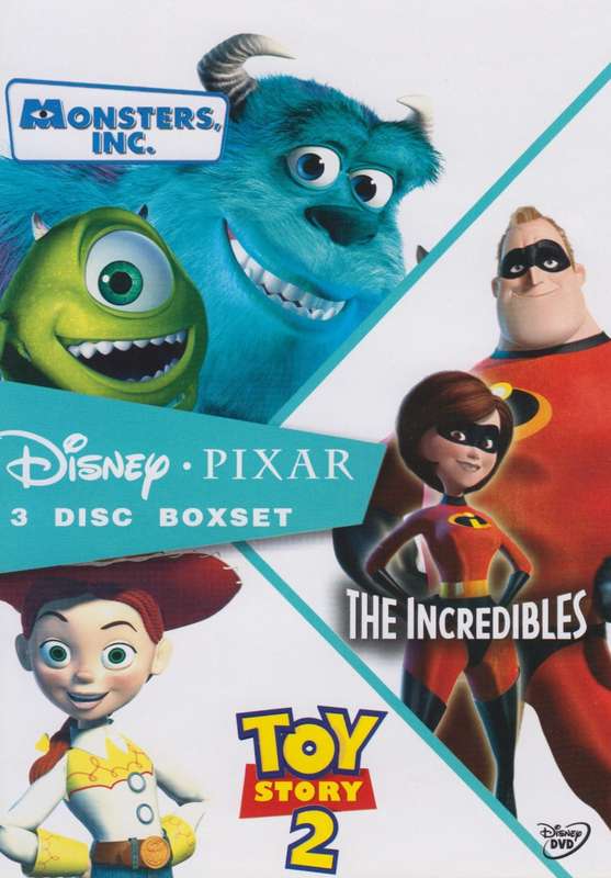 Monsters Inc/The Incredibles/Toy Story 2 (3 Disc DVD)