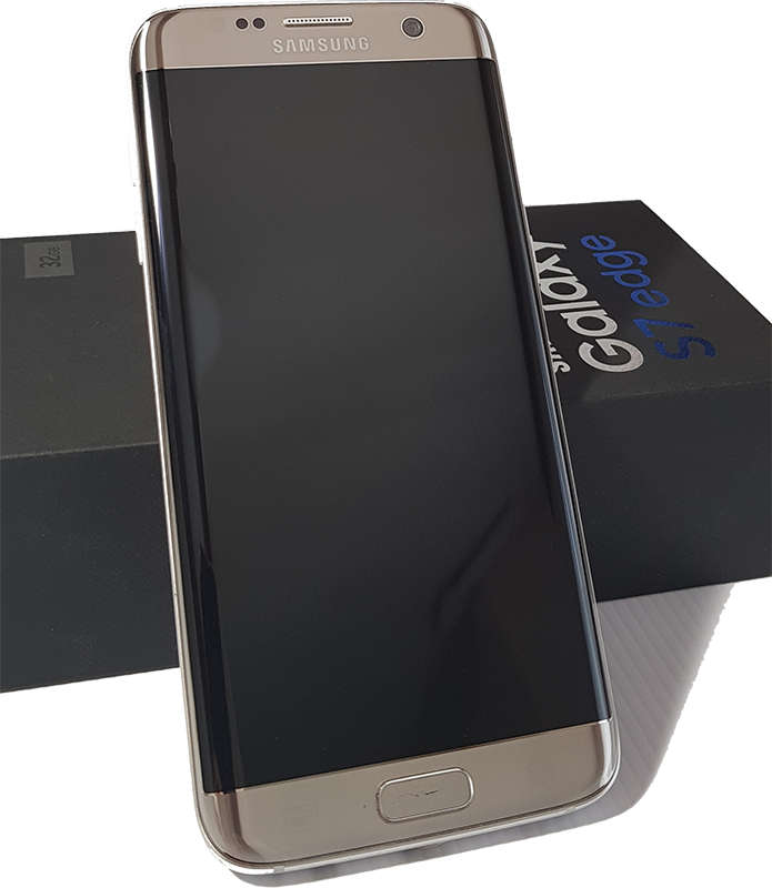 Samsung Galaxy S7 Edge - 32Gb Silver Titanium + UAG Cover
