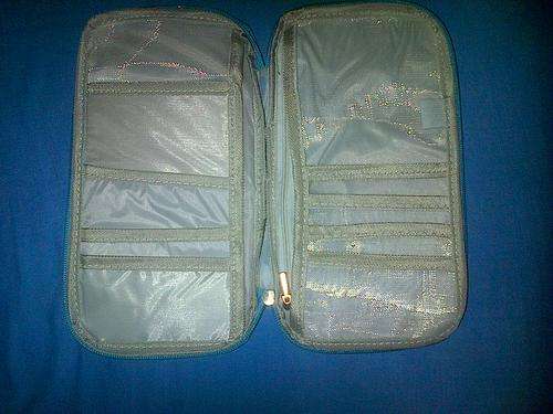 Wallet travel mesh zip