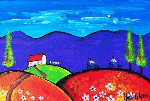 **Going Home** 20cm x 30cm - by SA artist Heidi Kern