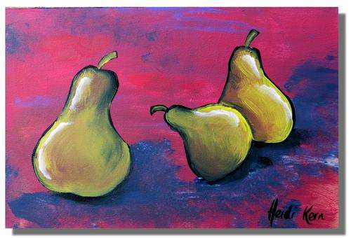 Pears -20 x 30cm - by SA artist Heidi Kern