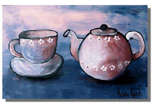 Tea for One -20 x 30cm - by SA artist Heidi Kern