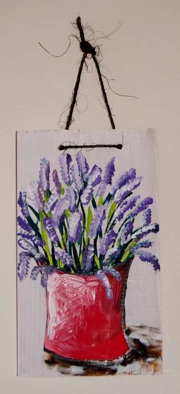 Lavender Red - 25cm x 15cm x 1cm - by SA artist Heidi Kern