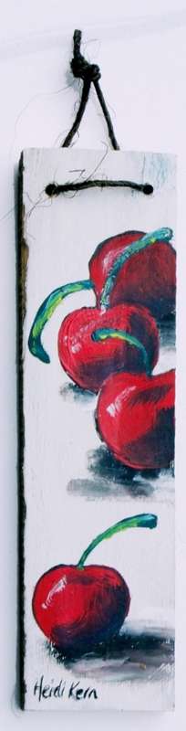 Cherries - 30cm x 9cm x 2cm - by SA artist Heidi Kern