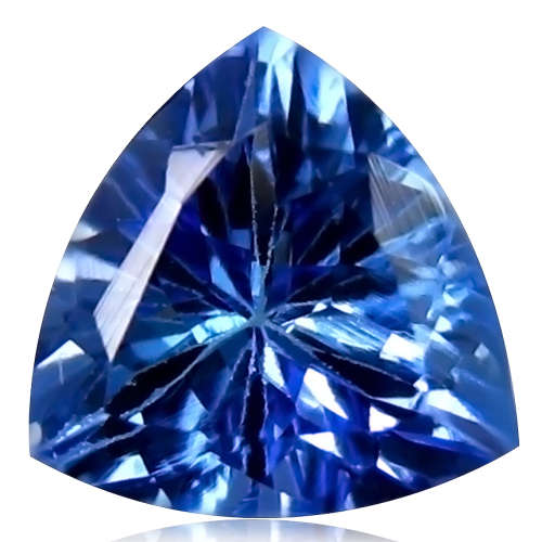 Natural earth mined trillion cut Tanzanite, 0.87ct