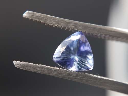 Natural earth mined trillion cut Tanzanite, 0.87ct