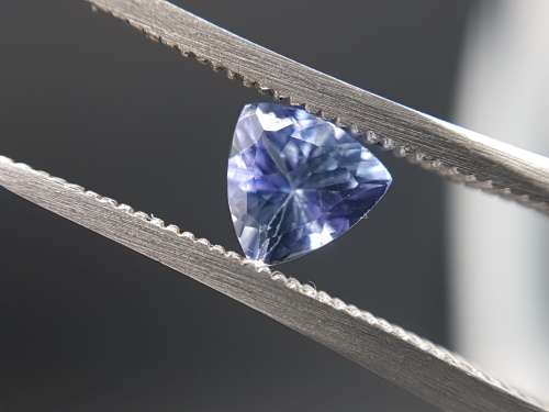 Natural earth mined trillion cut Tanzanite, 0.87ct