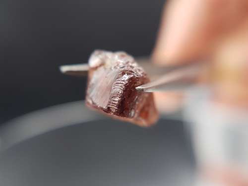 Natural earth mined facetable Zircon rough, 11ct, brown