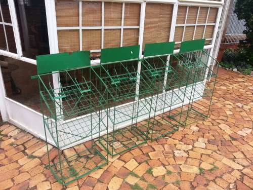 4 old newspaper stands