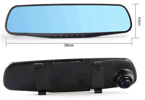 2" LCD Rear View Mirror Car DVR Camera Recorder (Black)