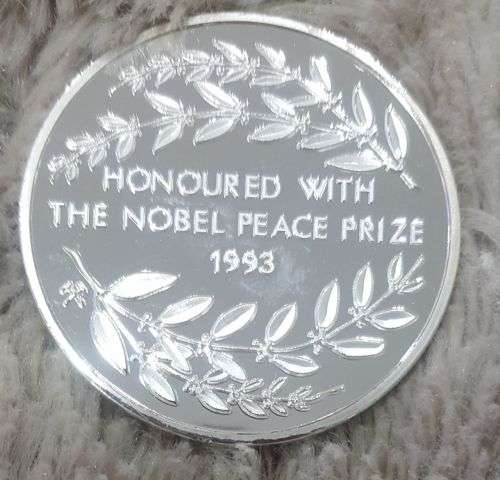 Nelson Mandela 1993 Silver plated coin # On auction Now!!!