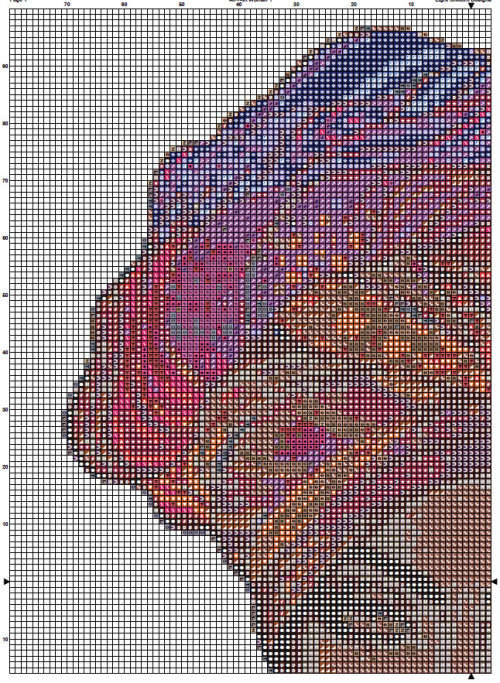 African Woman 1 Cross Stitch Pattern PDF - Watercolor Cross Stitch Pattern