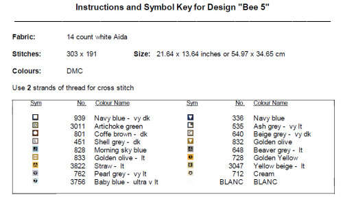 Bee 5 Cross Stitch Pattern PDF - Watercolor Cross Stitch Pattern
