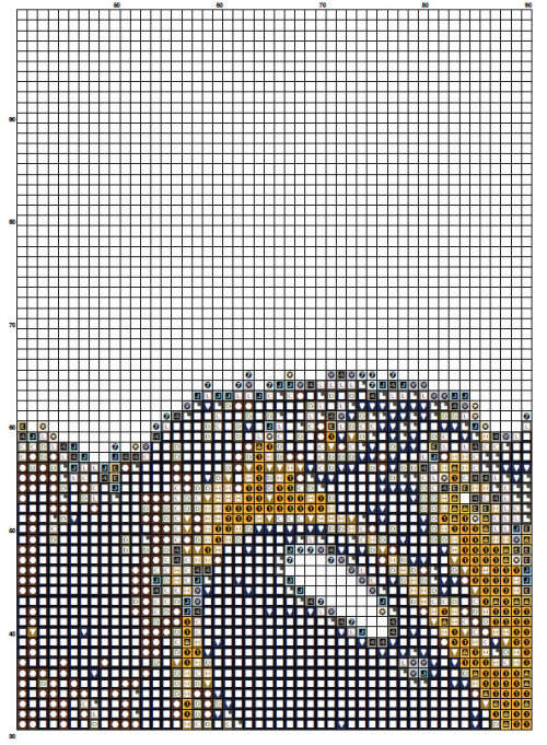 Bee 5 Cross Stitch Pattern PDF - Watercolor Cross Stitch Pattern