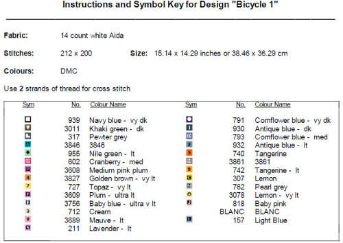 Bicycle 1 Cross Stitch Pattern PDF - Watercolor Cross Stitch Pattern