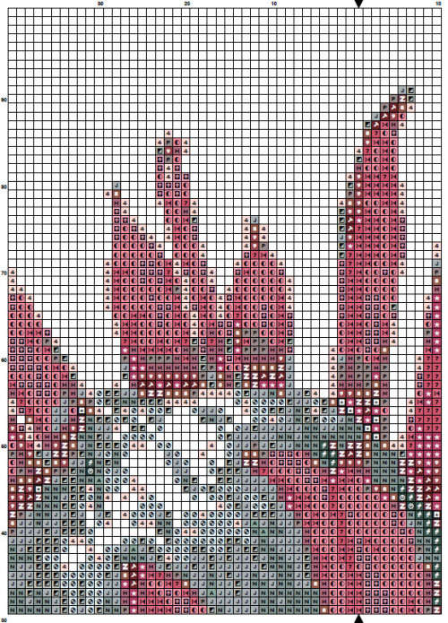 Protea 4 Cross Stitch Pattern PDF - Flower Plant Watercolor Cross Stitch Pattern