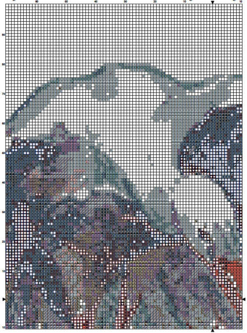 Crane Cross Stitch Pattern 1 PDF - Bird Watercolor Cross Stitch Pattern
