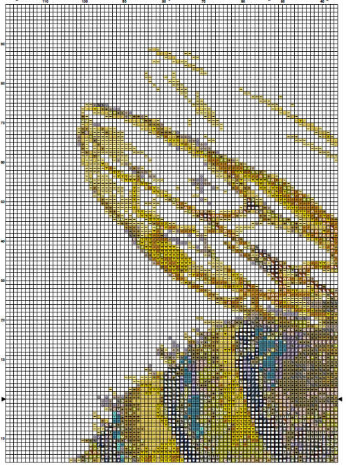 Honey Bee 1 Cross Stitch Pattern PDF - Insect Watercolor Cross Stitch Pattern