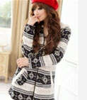 Snowflake Pattern Hooded Women Overcoat *Free Shipping*
