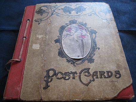 Very, Very Old Post Card Album & 96 Post Cards