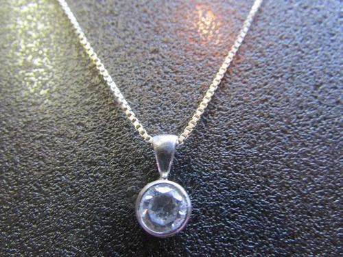 Dainty Round Sterling Silver Pendant and Chain