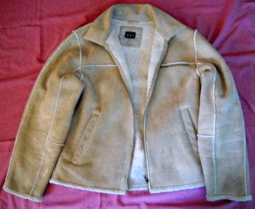 MENS FLEECY LINED SUEDE JACKET MED SIZE