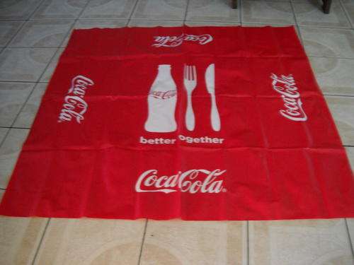 STRONG PLASTIC TABLE COVER COCA COLA