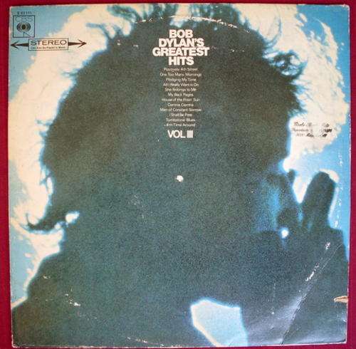 BOB DYLANS GREATEST HITS VOL3 LP IN VERY GOOD CONDITION 1967