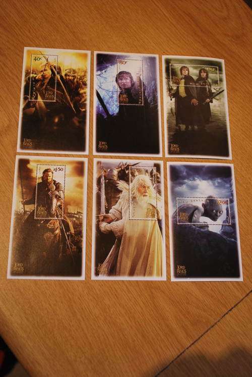 Lord of the Rings set of stamps New Zealand