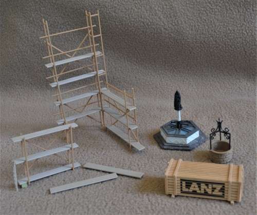 HO sortiment scenery, 4 pieces