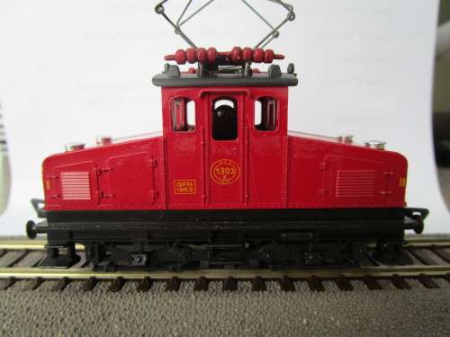 Fleischmann HO E 1302 red, electric locomotive, rare item