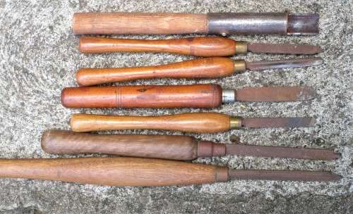 Wood turning tools for lathe, 7 pieces