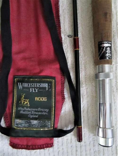 Fishing rod, Fly Rod Boron, Worchester in clear box, 1726/270, 9 ft., #8/9 plus flys
