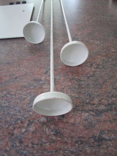Candle holder with 3 stands, modern, unique creation, WITHOUT THE SHOWN DECORATION