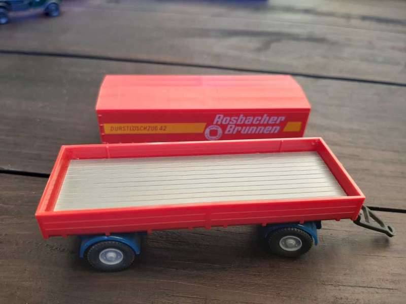 Wiking hO,  MB truck and trailer.