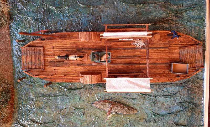 Horse ferry in scale 1:87, museum quality, unique handcrafted piece