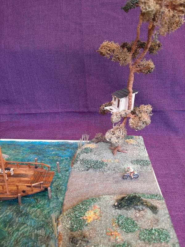 Horse ferry in scale 1:87, museum quality, unique handcrafted piece
