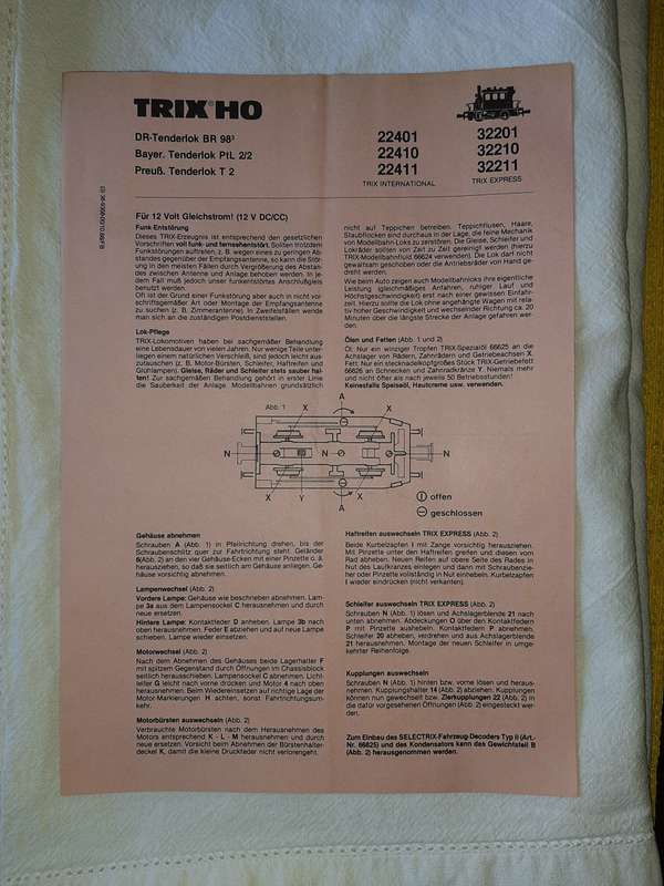 Trix hO Glaskasten, modell no. 22410, rare item in top condition