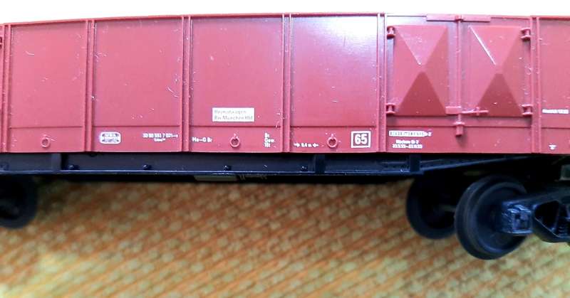 Fleischmann HO high sides gondola, like new in top condition, rare lettering.